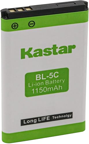 Miniatura 2 de Kastar Paquete de 2 baterías BL-5C y cargador LCD inteligente de repuesto para Retevis RT22 RT22S RT15 RT19, WLN KD-C1 Walkie Talkies, LUITON