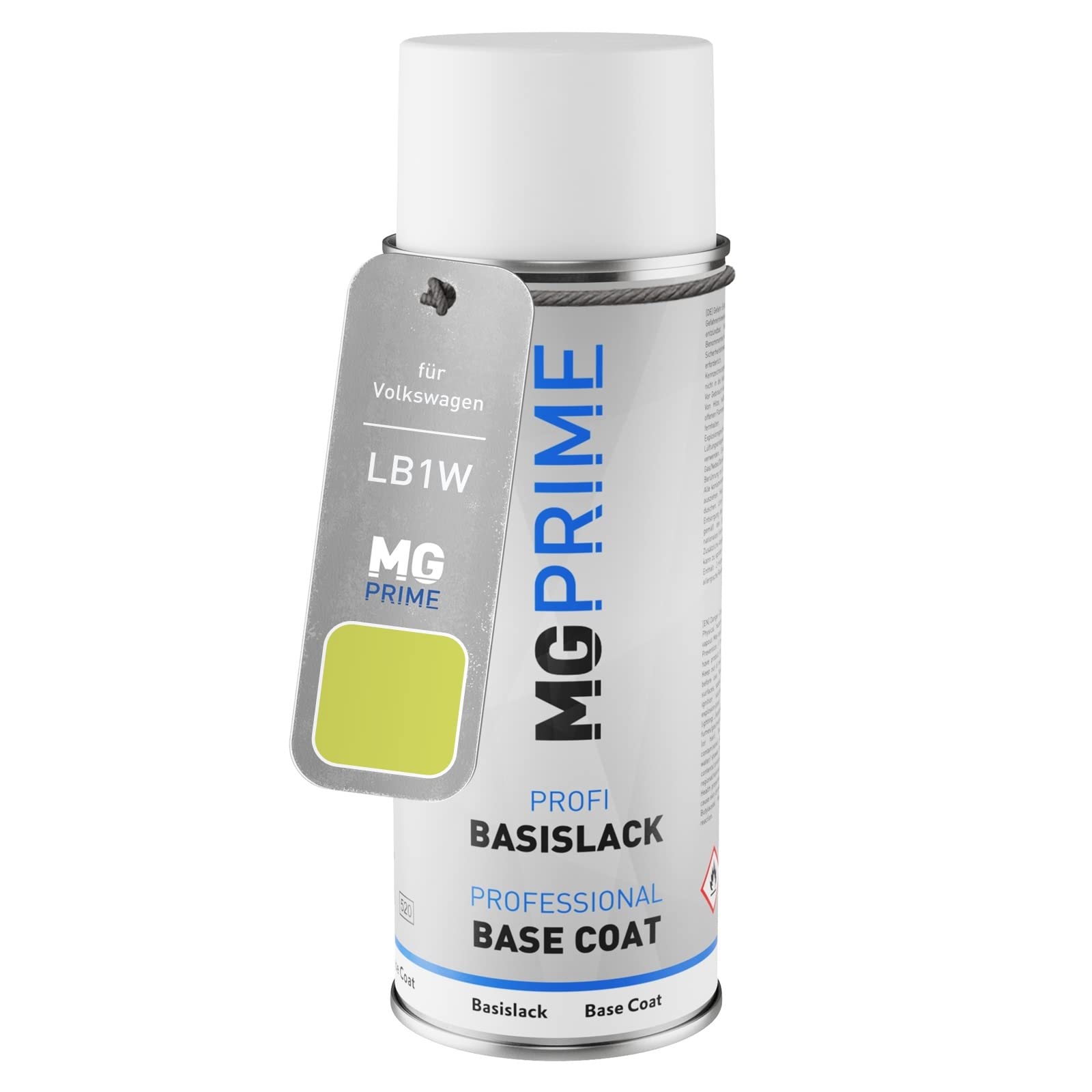 MG PRIME Car paint Spray can for Volkswagen VW LB1W / B1W / G8 Honiggelb Metallic/Honey Yellow Metallic Base coat spray can 400ml