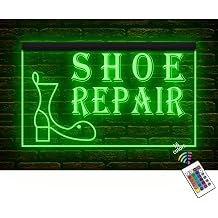 190025 OPEN Shoe Repair LADIES Leatherworking Boot Shop Store Display LED Light Neon Sign 12" X 8", 16 Colors By Remote