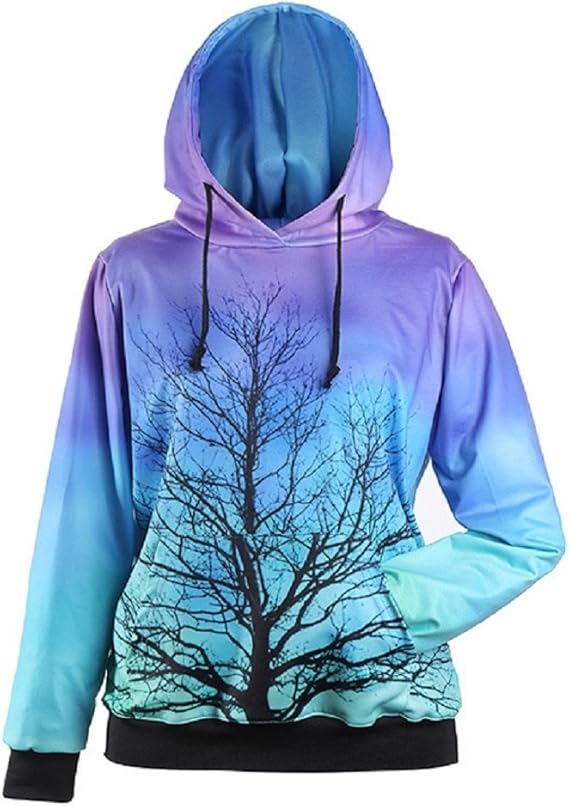 Amazon コズミックツリー Cosmic Tree 宇宙 コスモ 柄 トレーナー パーカー ユニセックス 男女兼用 長袖 アウター シャツ オールシーズン 15 33 P1018 トレーナー パーカー 通販