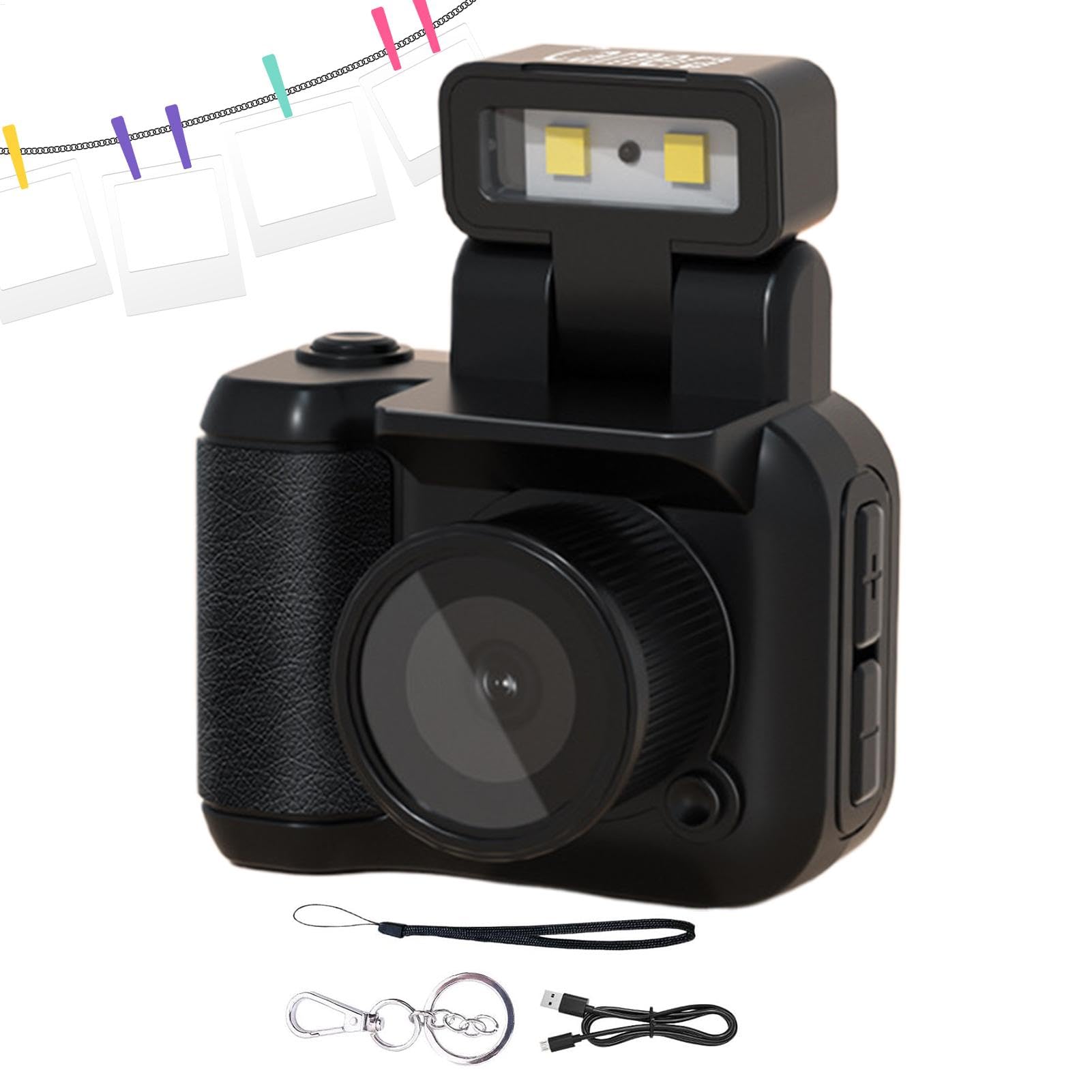 Amazon | Sulxyi 小型ビンテージカメラ | LEDフラッシュライト付き