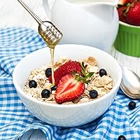 Vista 5 de AKOAK 1 paquete de cuchara de miel, cuchara de miel y jarabe, cuchara de acero inoxidable en forma de panal, mezclador de miel recto, para té, café