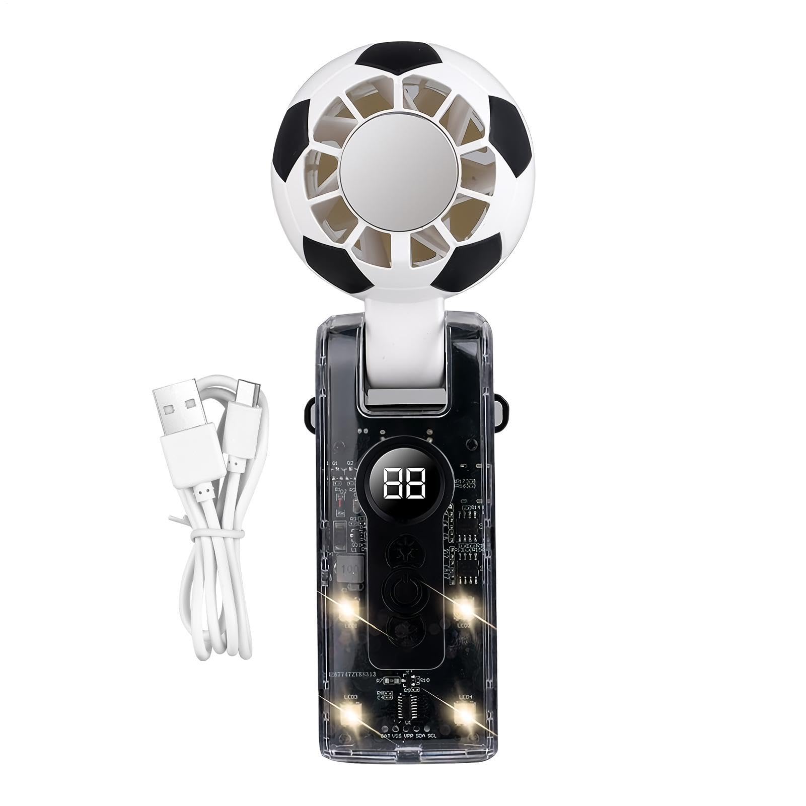 Ventilateur portatif rechargeable football multi-niveaux pour backpacking