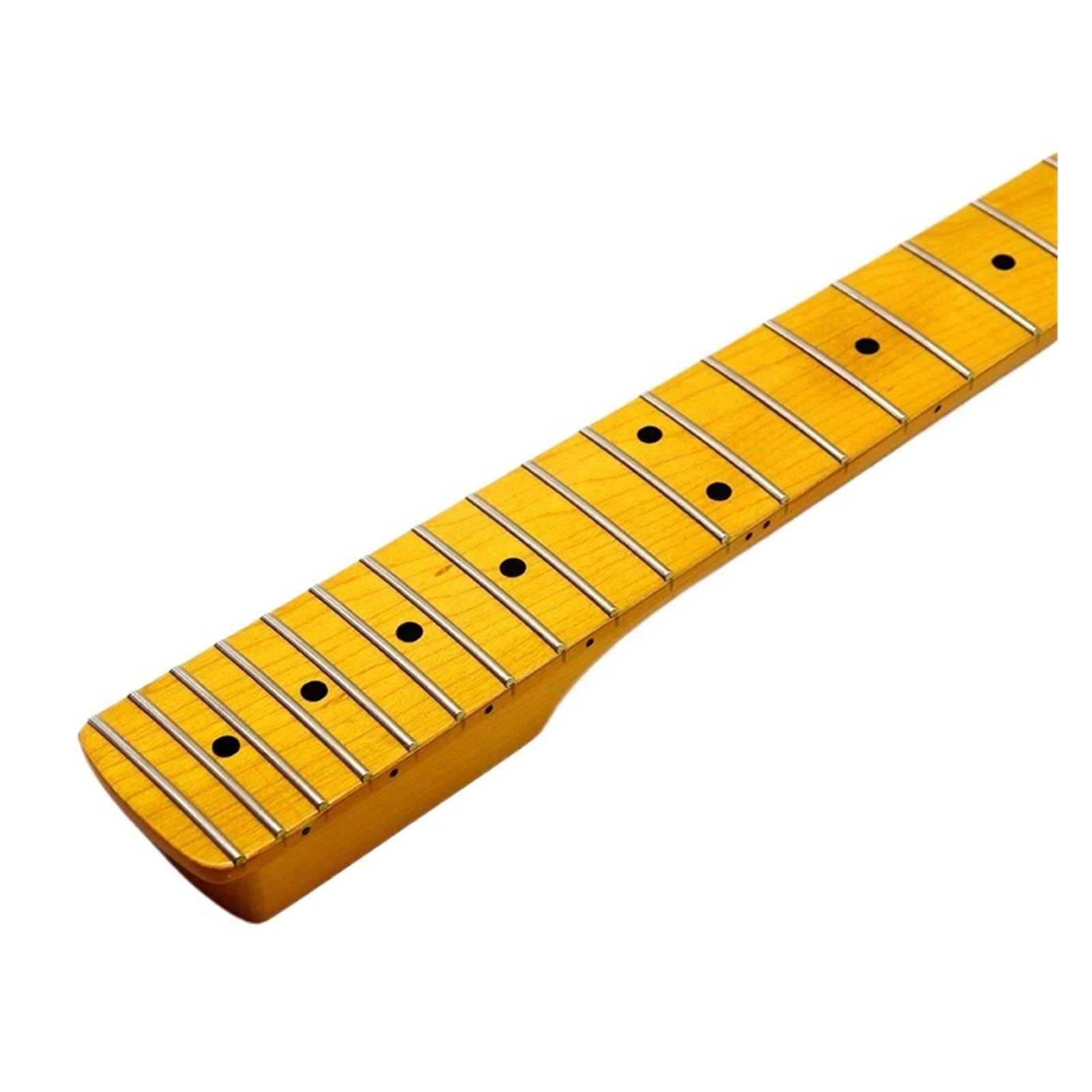 Chitarra elettrica St Neck 6 corde for mancini con cordiera in legno di acero Collo della chitarra leggermente giallo lucido Collo modificato fai da te