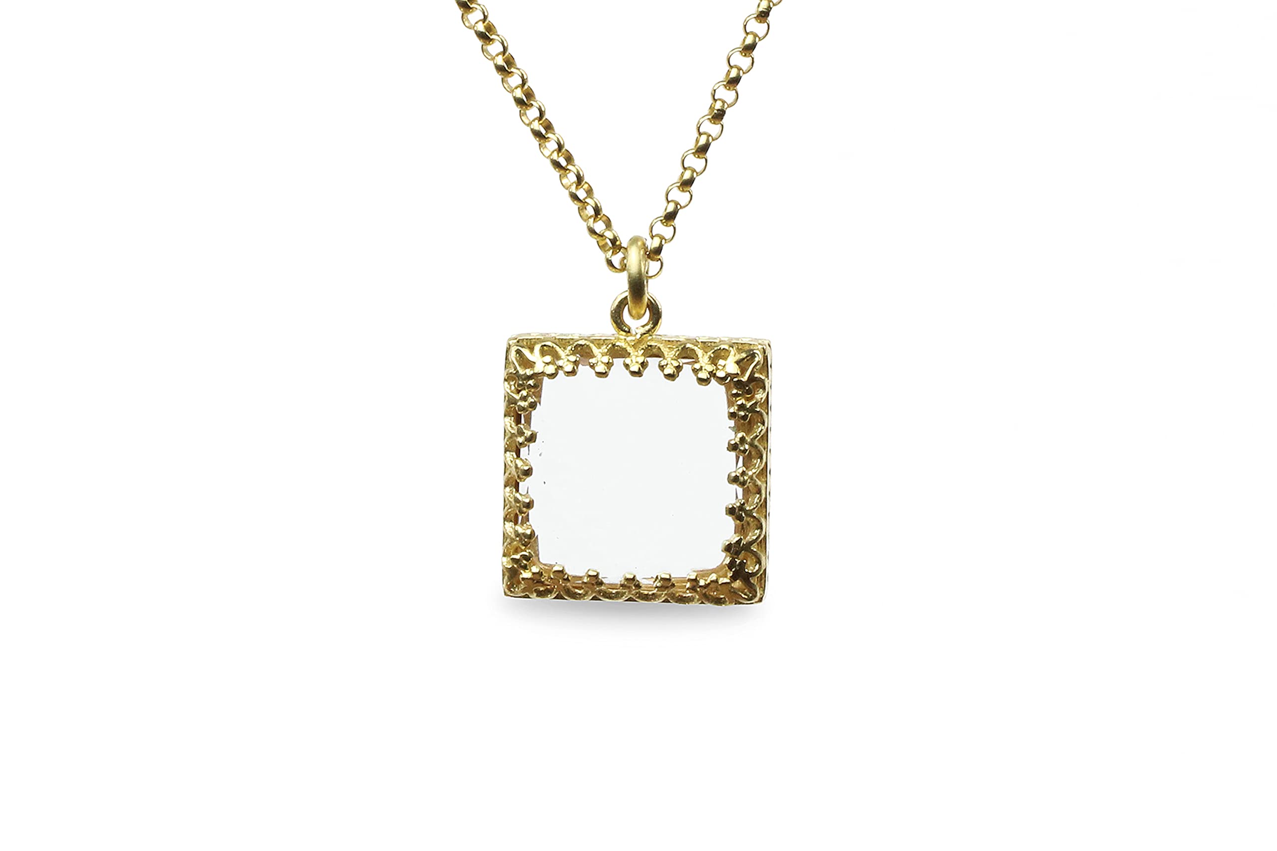 Collar Sencillo Cuarzo Claro en Oro - Collares Colgantes Cadena Clásicos para Mujeres - Collar Piedras Preciosas Hecho a Mano, Collar Moda, Collar para el Día a Día - Longitud Cadena Personalizable
