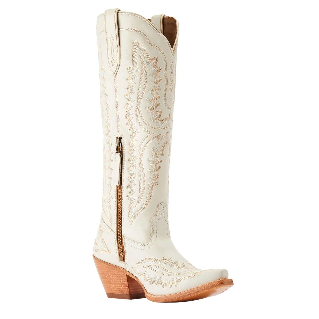 Ariat Casanova - Stivali casual da donna ricamati, con cerniera, tacco medio alto al ginocchio, 5-7,6 cm, colore: marrone