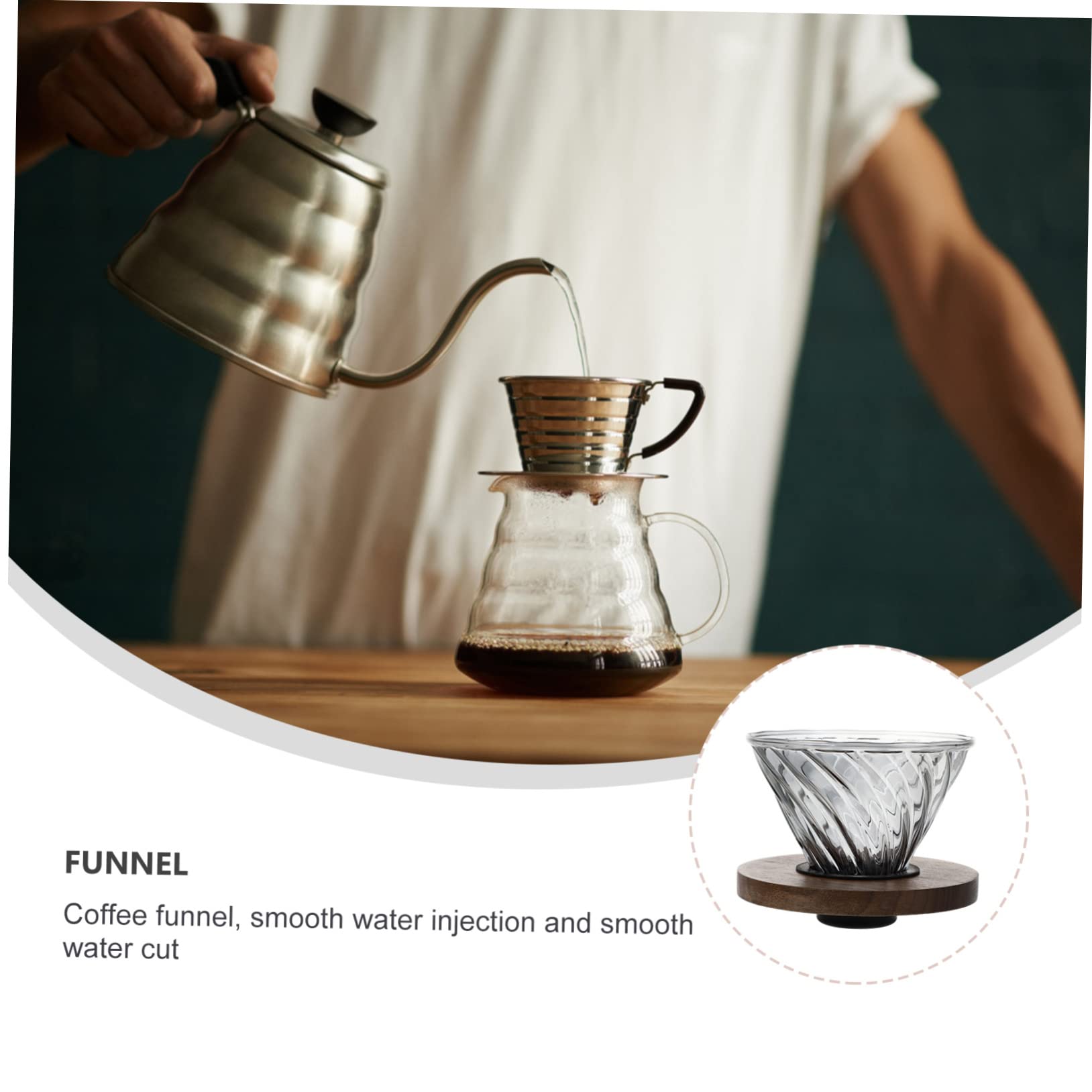Veemoon Colador De Café Embudo Reutilizable Filtro Para Cafetera Duradero Fácil De Usar