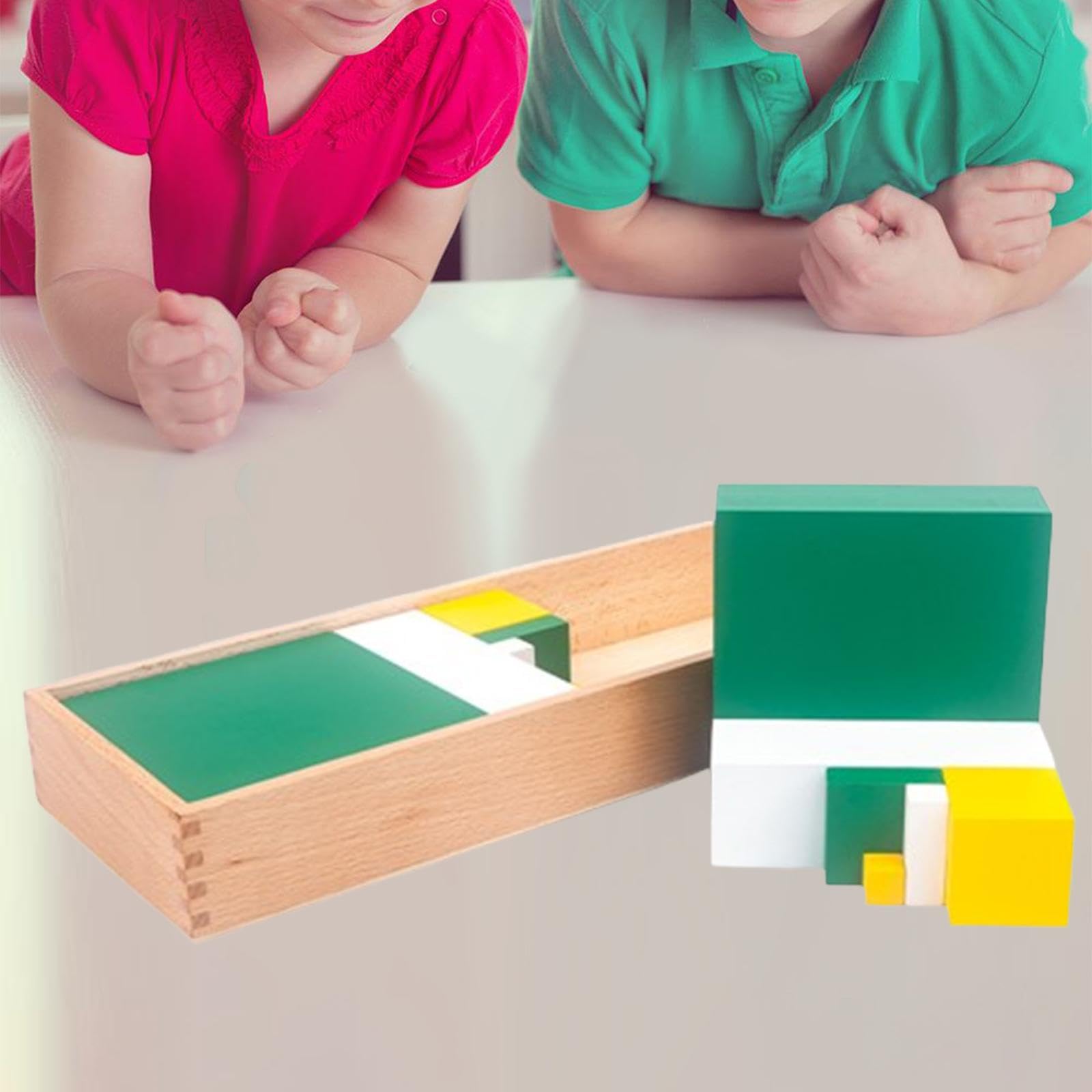 Cubo Binomiale, Giocattoli Sensoriali Educativi, Blocchi di Legno per Bambini, 42,6x15,6x5 cm