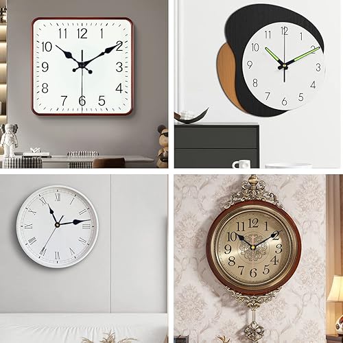 Miniatura 5 de EMOON Kit de repuesto de mecanismo de reloj silencioso de 3 piezas, piezas de movimiento de reloj a pilas con 7 manecillas de reloj (longitud total