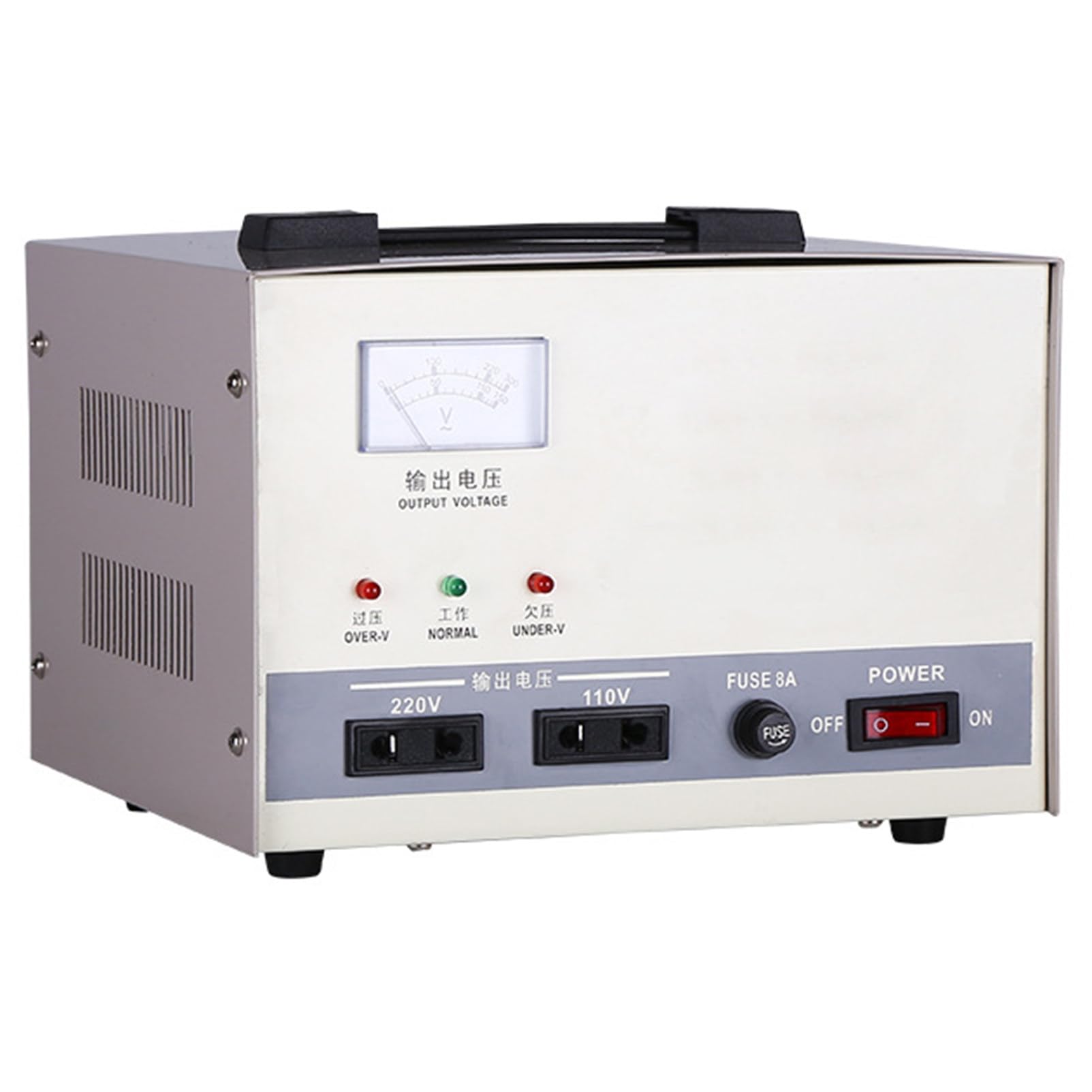 Estabilizador de Voltaje, Estabilizador de Voltaje de Potencia Completamente Automático, Regulador de Voltaje de Aire Acondicionado de Cobre Puro, 6 Protecciones Principales,1KVA