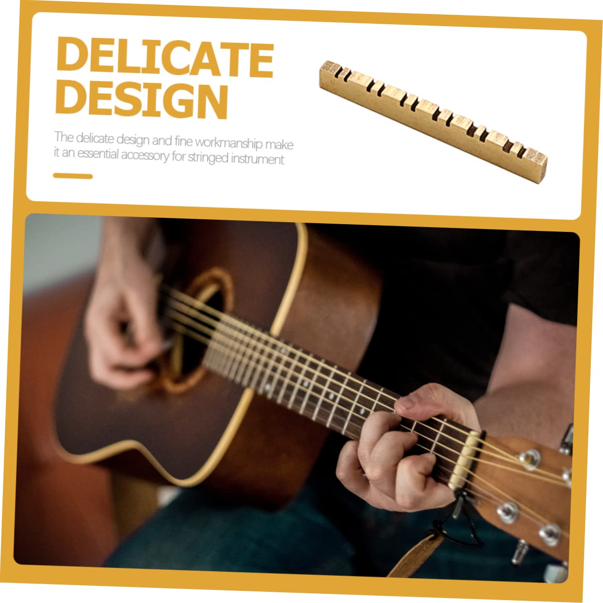 ERINGOGO Brass String Nut for String Guitar Professional Bridge Accessory for Electric String Instruments Durable and Wear Resistant Enhances Tone and Performance Present