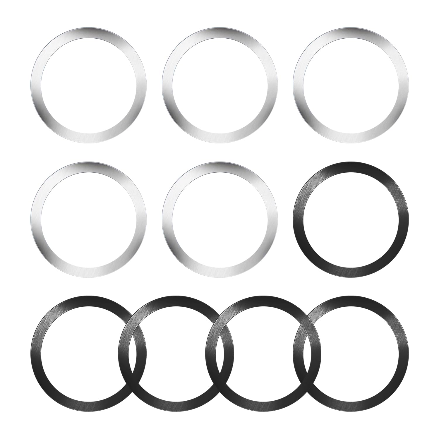 Lot De 10 Anneaux Magnétiques Pour Téléphone - Plaques Support Voiture, Aimants, Diamètre 4,5/5,5 Cm