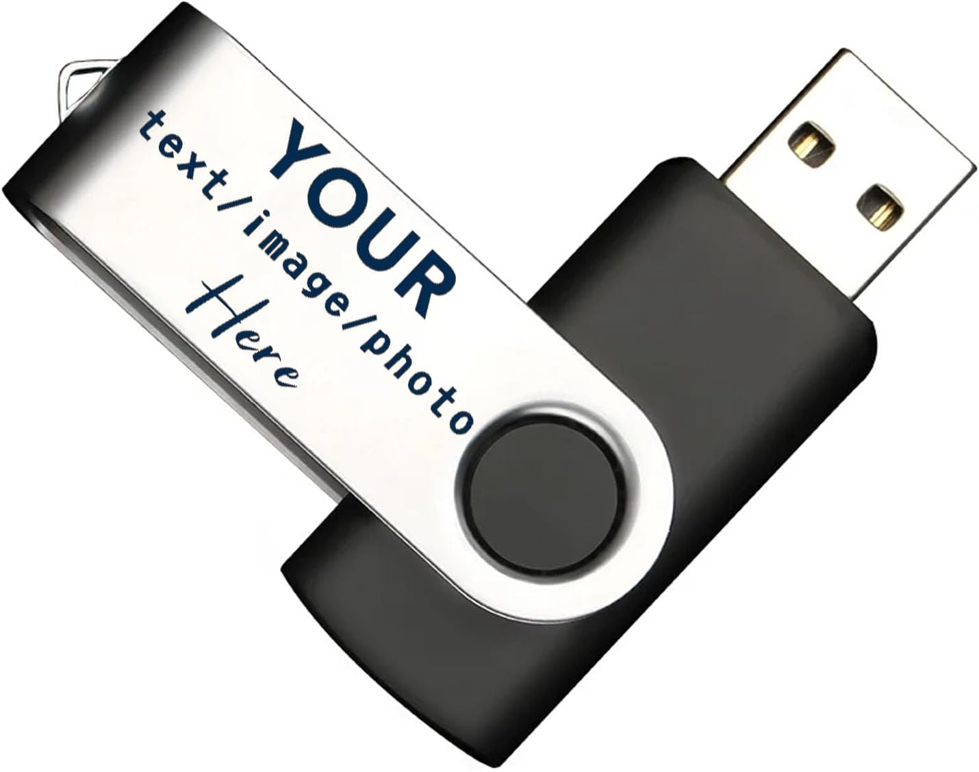 Custom Logo USB Flash Drive, Personalized, Silver, Promotional Gift (1GB*10PACK)
