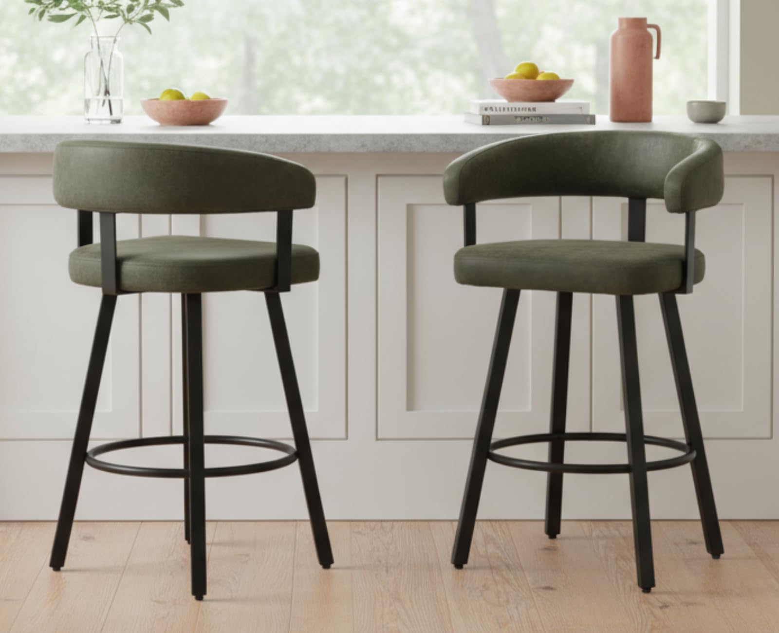 Amazon.com: Shunzhi Modern Green Counter Height Bar Stools Set of