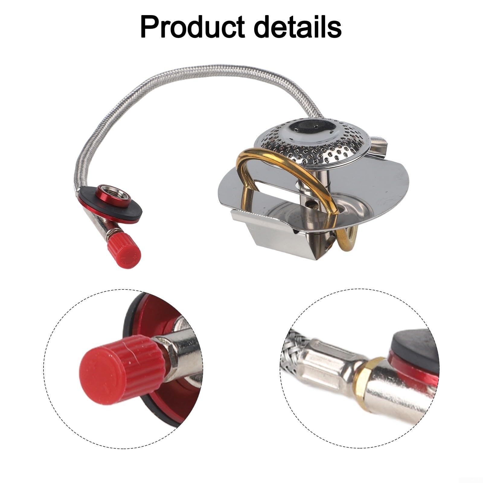 Outdoor-Camping-Gas-Kocher mit geteiltem Brenner und Windblocker, 3200 W, aus 304-Edelstahl, kompatibel mit Trangia sowie Go System