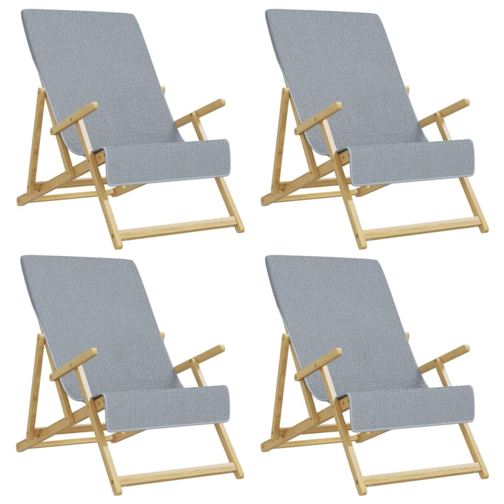 Asciugamani da spiaggia 4 pezzi, grigio, 60 x 135 cm, tessuto 400 GSM, telo da piscina per viaggi, viaggi, viaggi, picnic