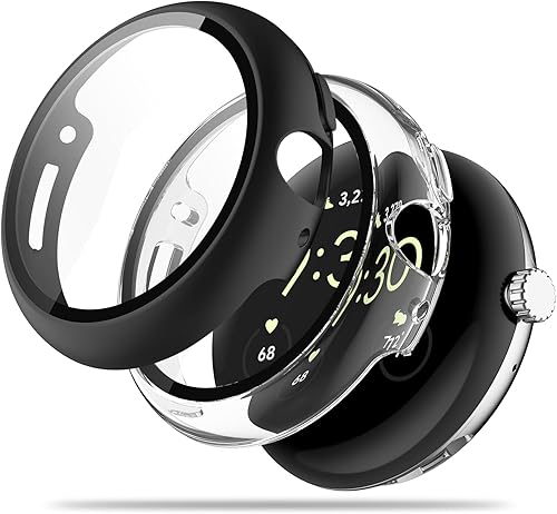 Miniatura 1 de Miimall - Funda compatible con Google Pixel Watch 2 (2023) Pixel Watch con protector de pantalla, cubierta de policarbonato duro a prueba de golpes,