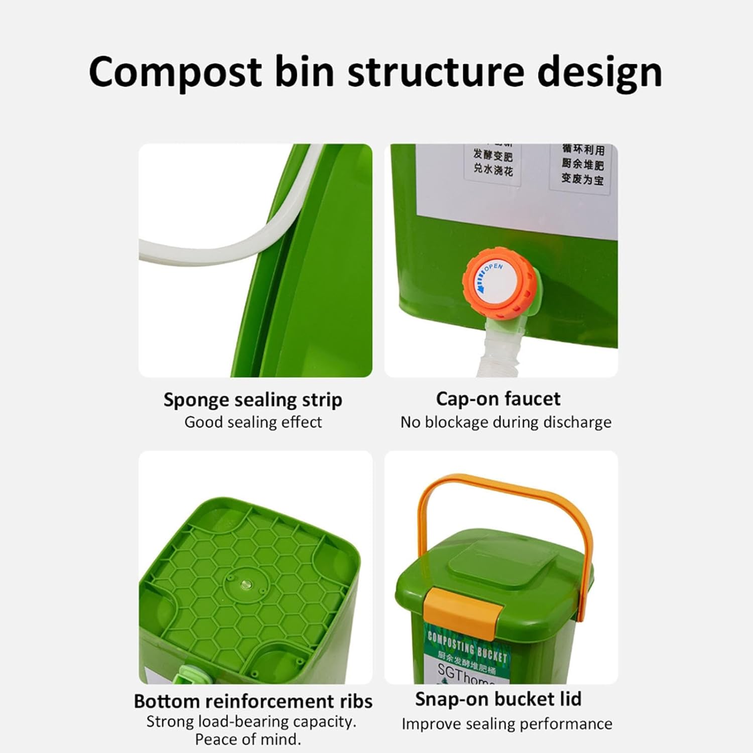 Large Capacity Outdoor Composting Container Designed for Yard Debris and Food Waste Storage Minimizing Handling Frequency Home Humus