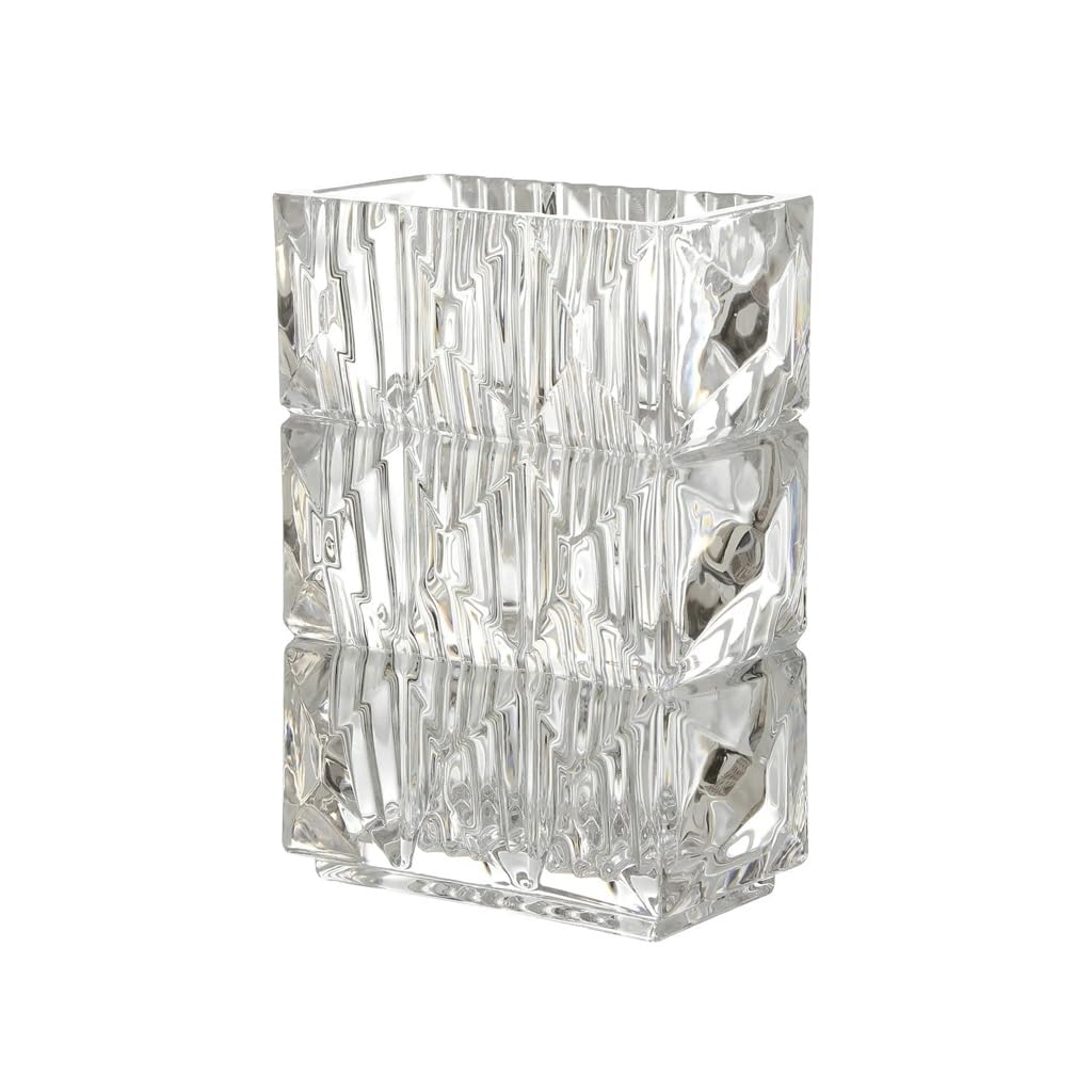 Vase carré en verre de cristal idéal pour sublimer la table du salon