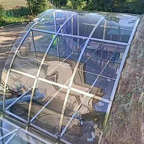 UV-beständiga takpaneler i polykarbonat transparent akrylark för växthus Carport stadion bussskydd regntät isolering 0,6 x 20 m (1,97 x 65,6 fot)