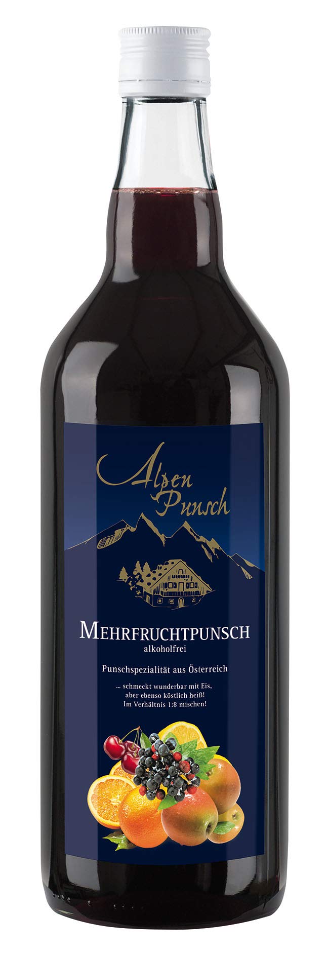 Nannerl Mehrfruchtpunsch 1 L – Fruchtpunsch Konzentrat alkoholfrei von Nannerl – Heißgetränk: Schnell angemischt, fruchtiger Punsch