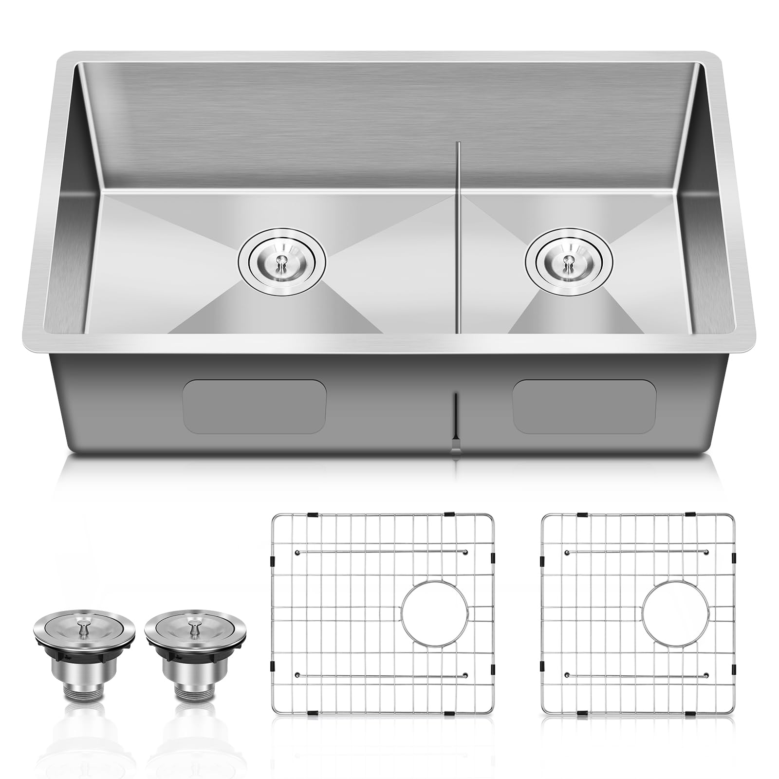Tysun 32 Inch 40/60 Double Bowl Kitchen Sink Undermount