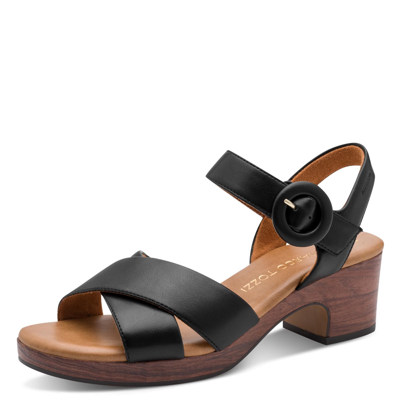 MARCO TOZZI Women's Sandal soft Feel Me Footbed Vegan soft Lining Vegan, black (BLACK), 8.5 UK