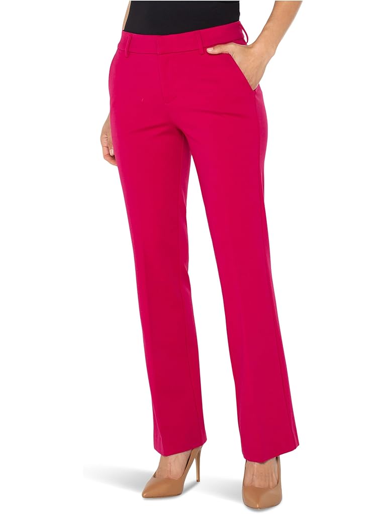 Red Liverpool Los Angeles Kelsey Mid-rise Flare Super Stretch Ponte Trousers