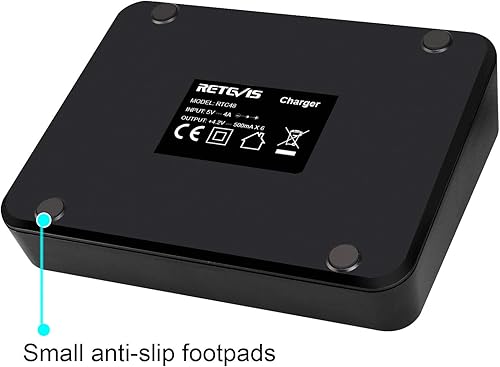 Miniatura 6 de Retevis Cargador Walkie Talkie RT48, cargador multiunidad de seis vías solo compatible con radios bidireccionales Retevis RT48 y baterías, estación