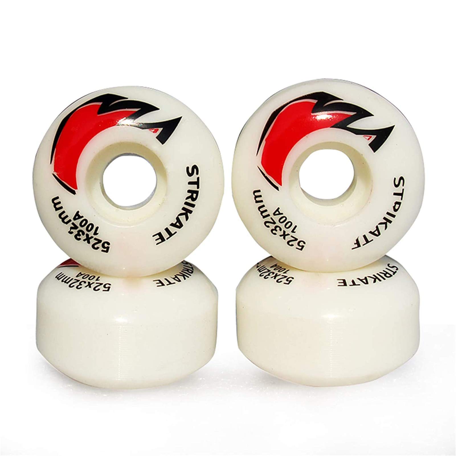 Roues de Patins à roulettes Roues de Remplacement de Planche à roulettes 100A 52X32mm Roue Dure de Planche à roulettes à Double Inclinaison camions de Planche à roulettes Roues de Rue 4 pièces