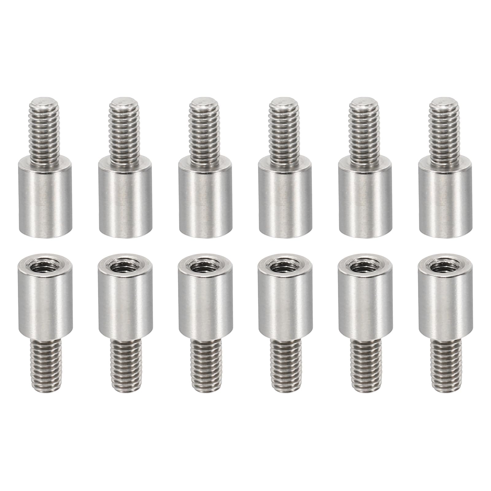 PATIKIL 12pcs M3 Standoffs, M3 9+6mm Spacer Standoffs Steel Threaded Standoffs Screws Kit 3mm ID 5mm OD Metric Male Female Thread Adapters for Circuit