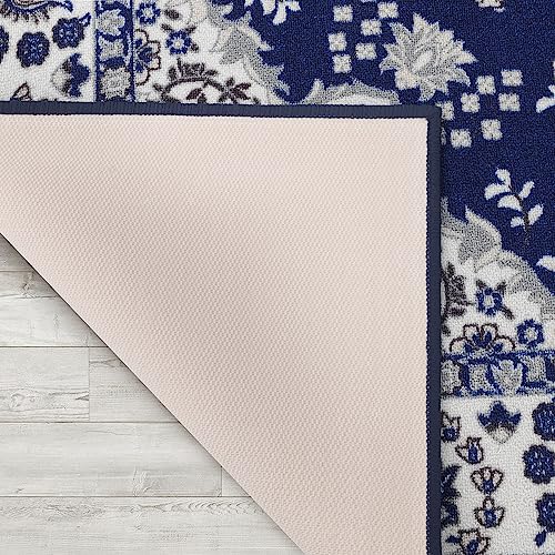 Alfombra decorativa Antep Rugs 5x7 anticorte azul miniatura 6
