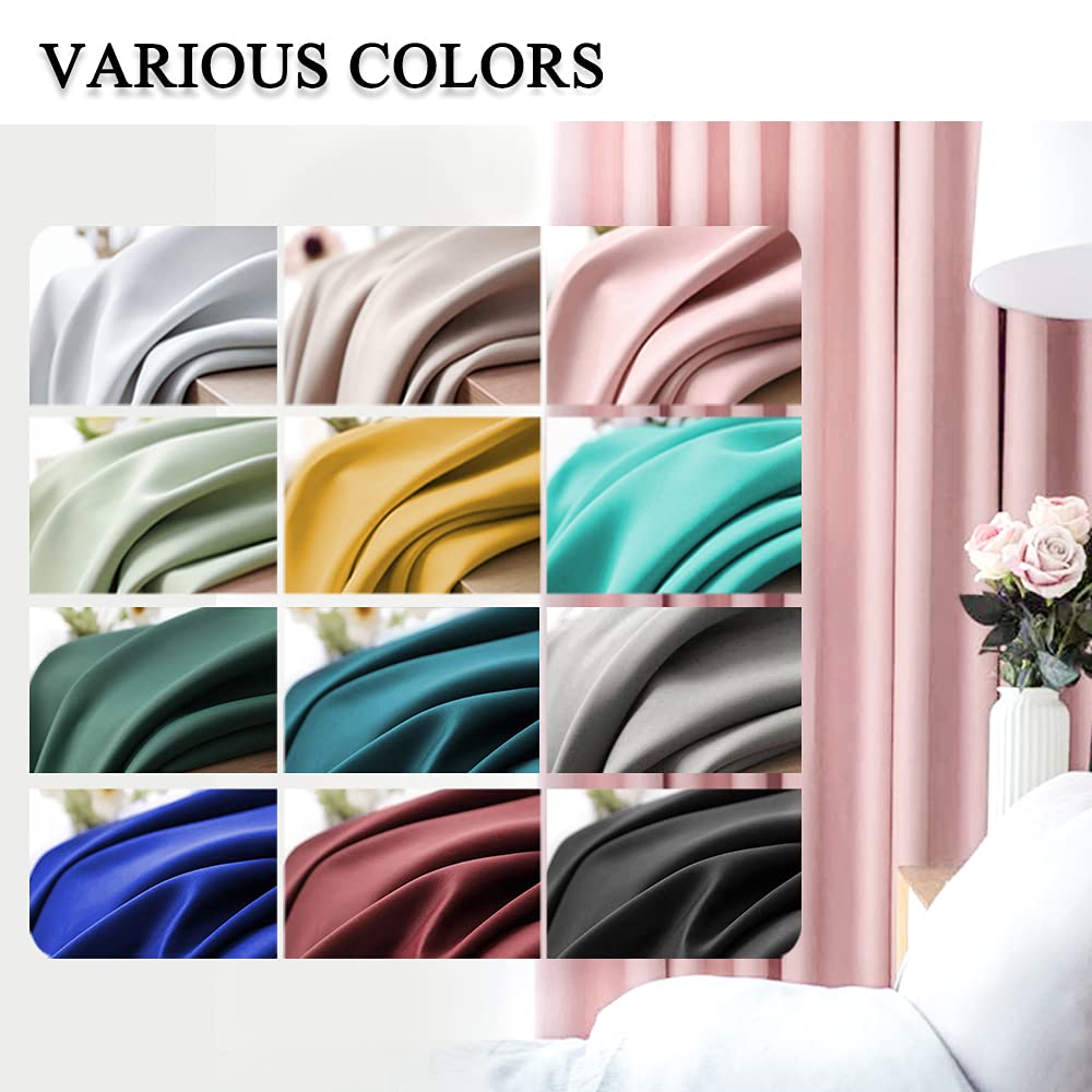 KEQIAOSUOCAI Baby Pink Curtains 72 Inch Length for Girls Room - Image 4