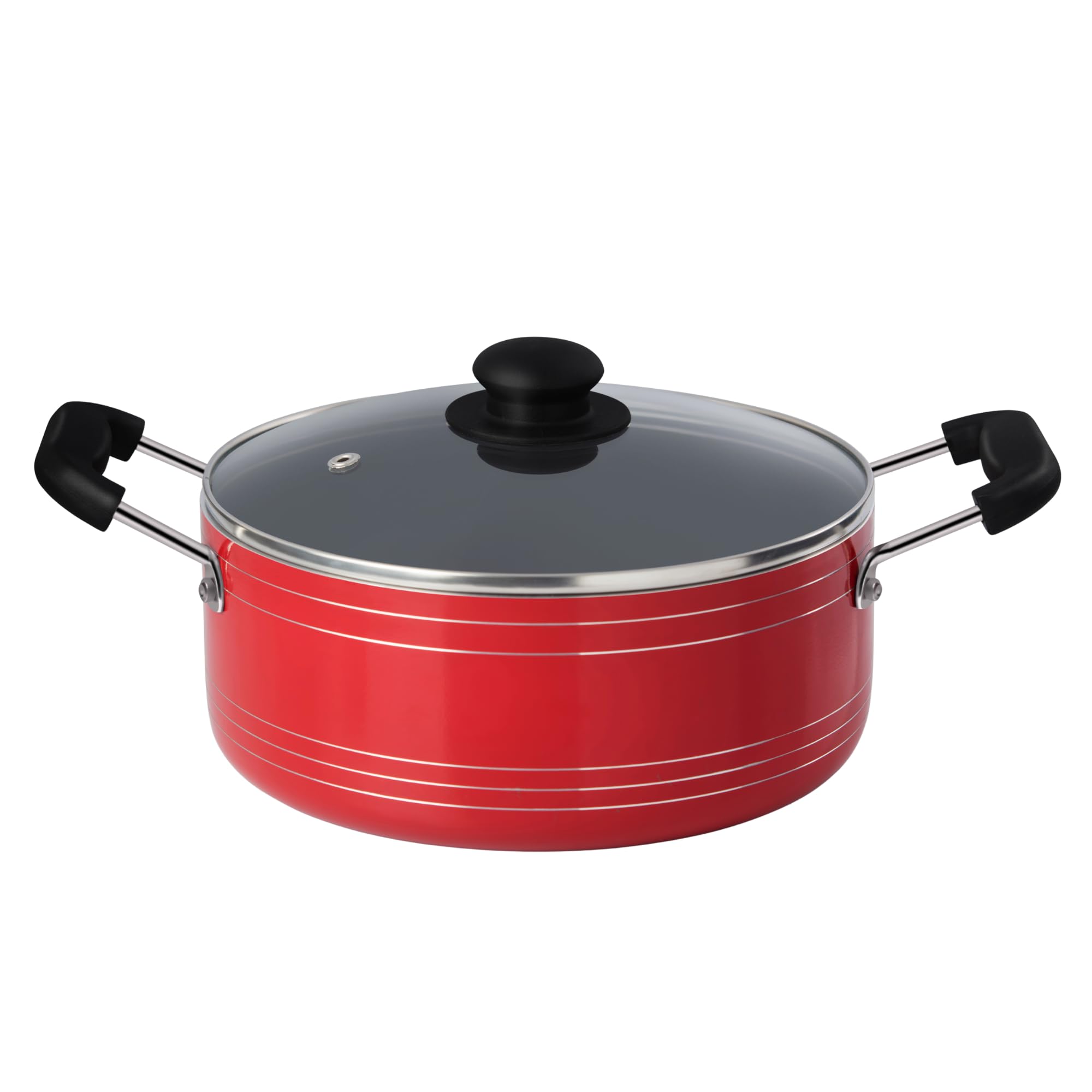 Gabry Non-Stick Cooking Pot 25.5 cm | Glass Lid | PFOA-Free | Elegant Plus | 3-Layer PFOA-Free Non-Stick, Metal-Spoon Friendly, Dishwasher Safe, 366-Day Warranty-image-1