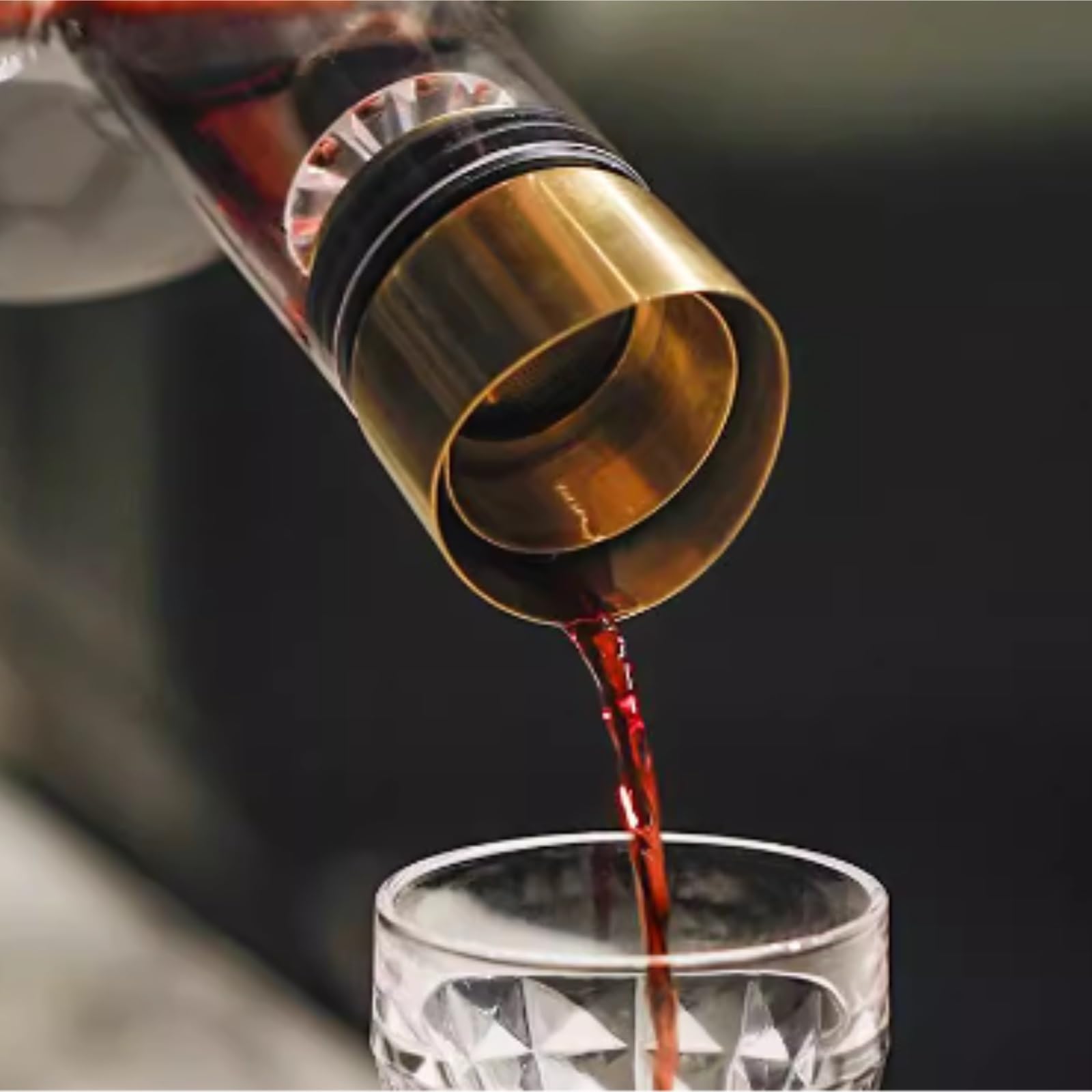 Decantador Profesional Jarra De Vino Vidrio Estilo Linterna For Jugo Y Licor Amantes del Vino