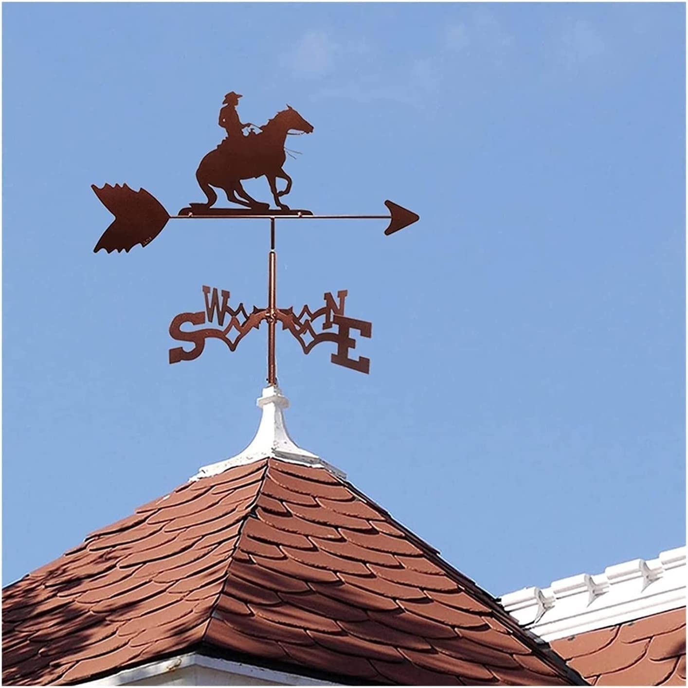 Ozdoba wiatrowskazu, wiatrowskaz dachowy Wiatrowskaz Stalowa wiatrowskaz Wiatrowskaz dachowy Narzędzia pomiarowe Wiatrowskaz Metalowa ozdoba zwierzęca Wiatrowskaz (kolor: koń)