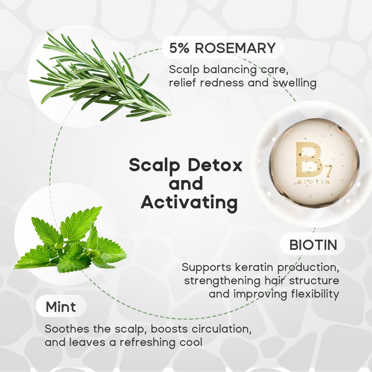 HALOVIDA Herbal Scalp Scrub with Rosemary, Biotin & Mint, 5.29 oz