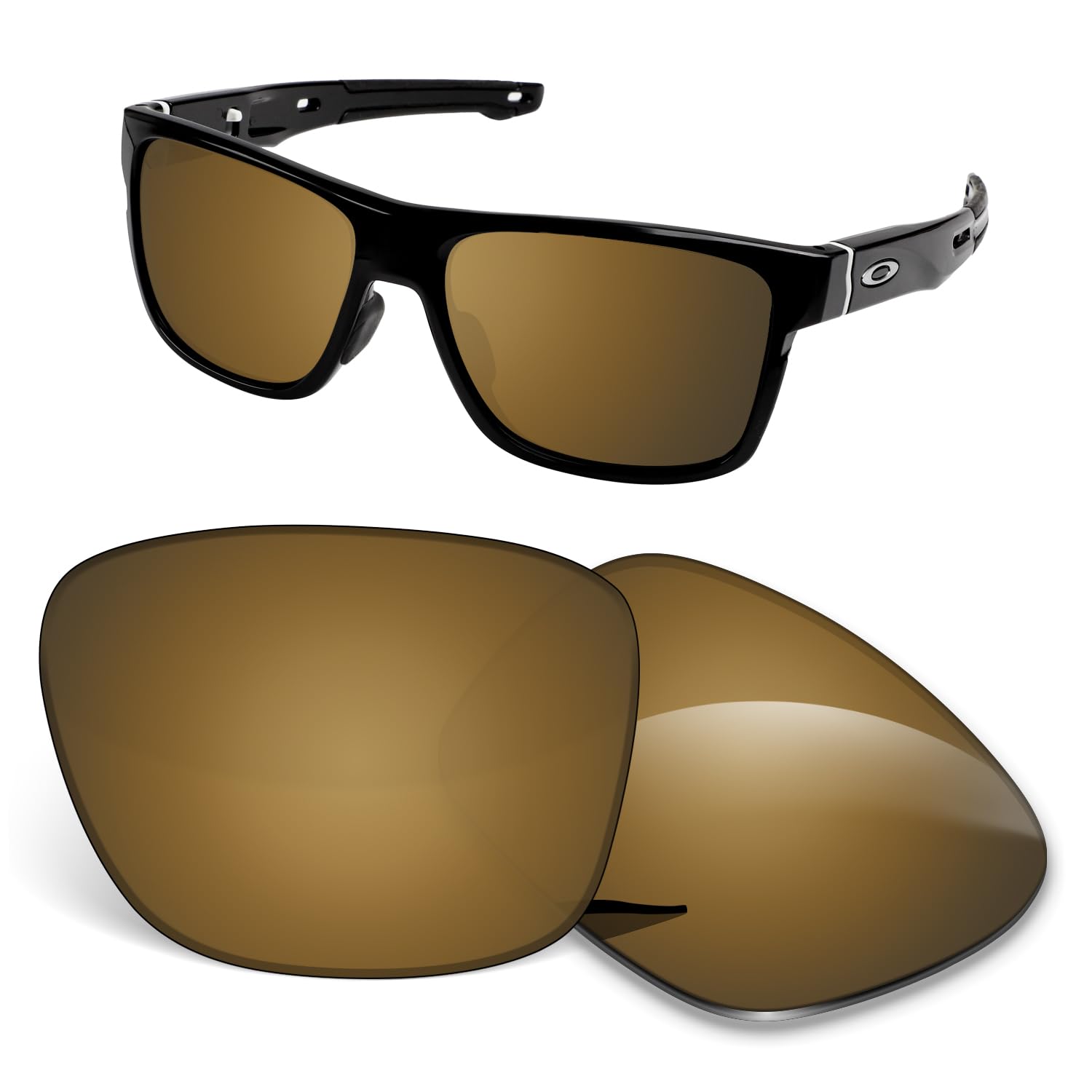 Photo 1 of 1.5MM Replacement Lenses Compatible With Oakley Crossrange XL OO9360 Sunglasses, Anti-Scratch and Impact Resistant - Bronze Polarized