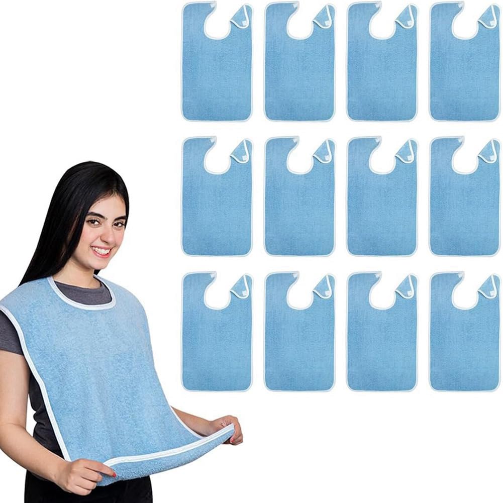 Hndhbfgrt Terry Cloth for Adults for Eating Bibs-Adult for Women for Men Clothing Protectors Towels