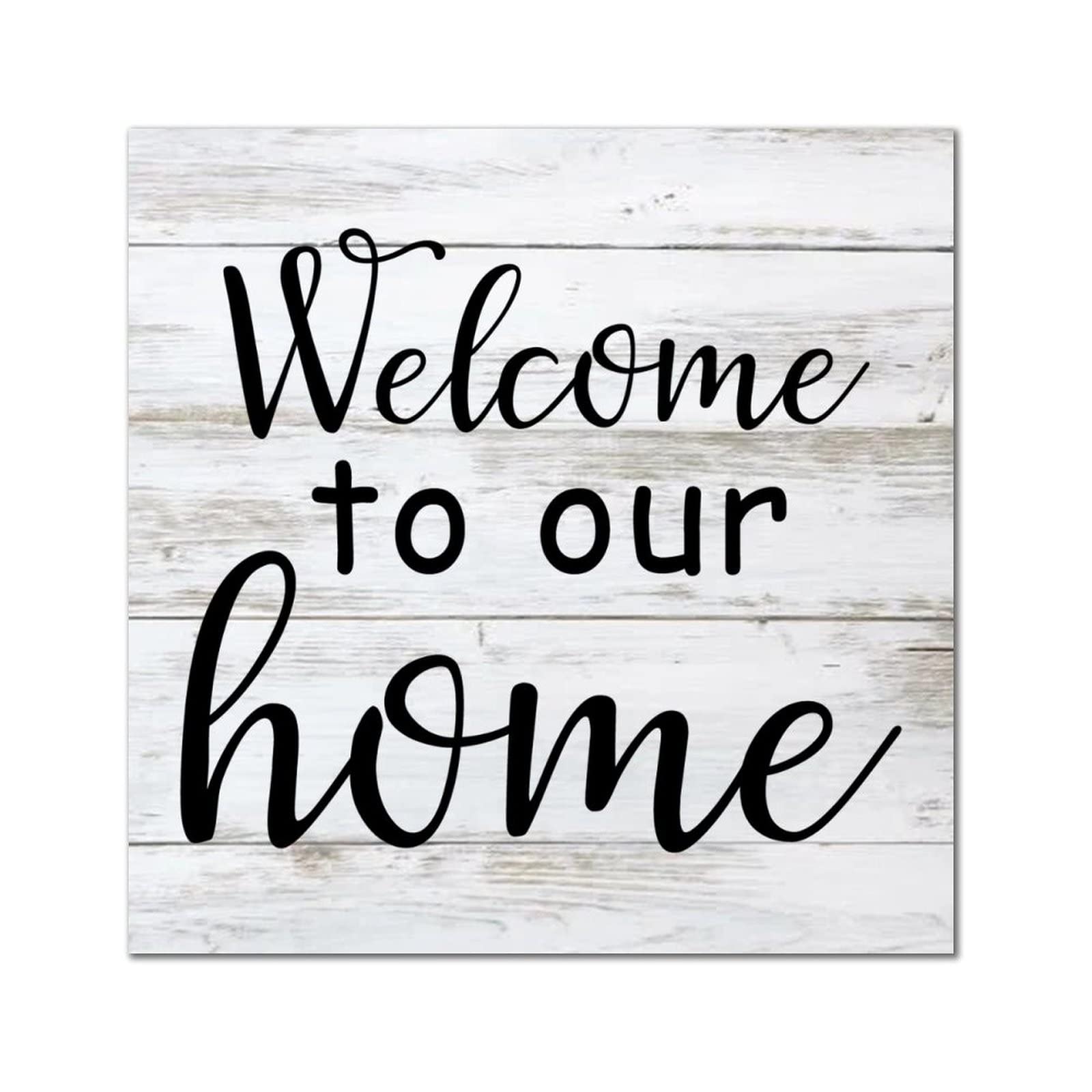 Plaque murale en bois suspendre decoration entree maison panneau retro 35cm