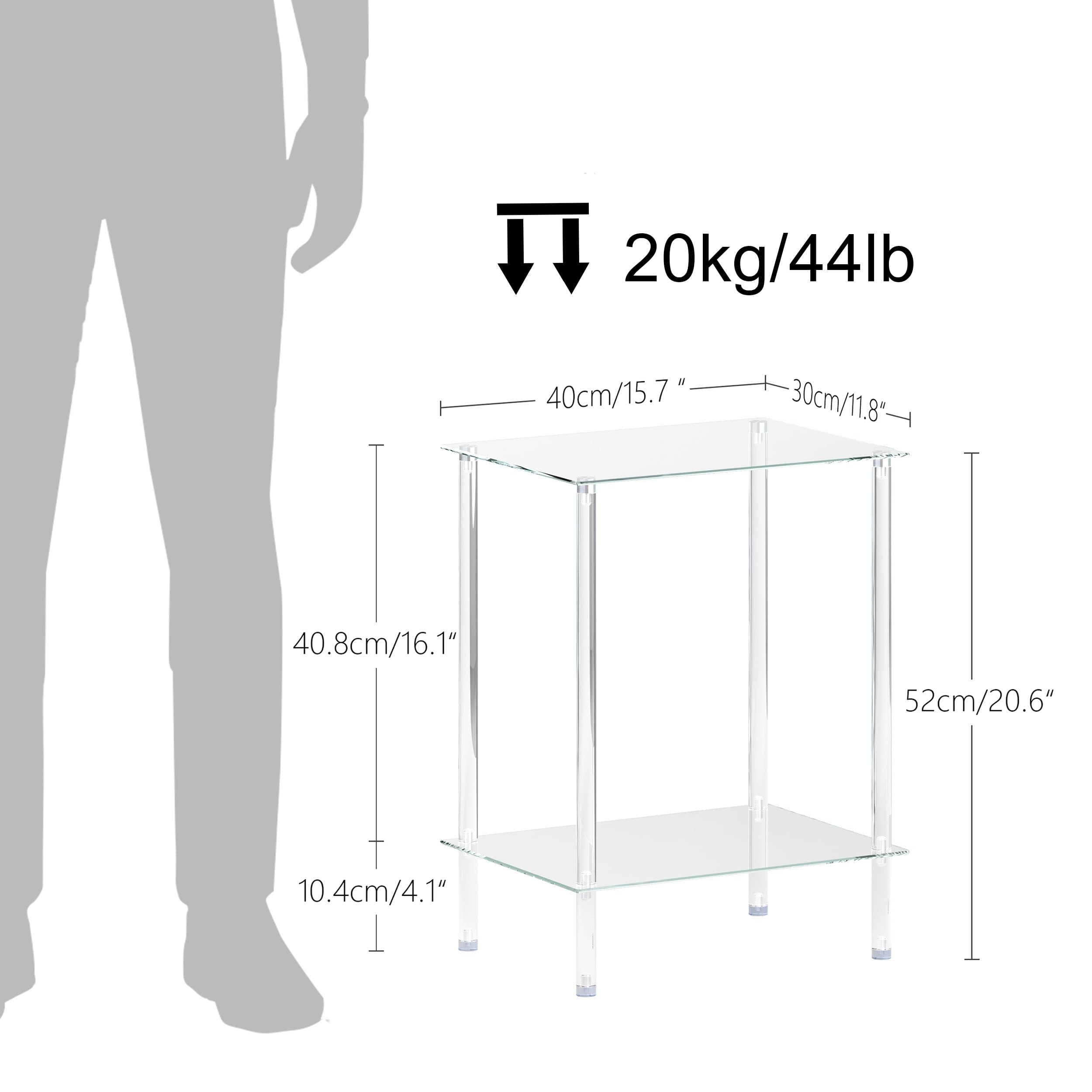 Table D'appoint Verre Transparent Bout De Canape
