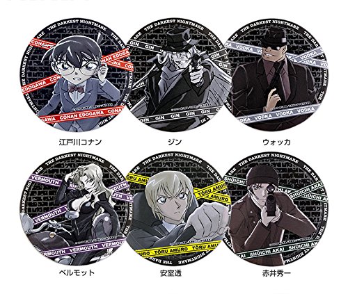 名探偵コナン　ジン　缶バッジ　純黒の悪夢　ラフォーレ　黒の組織　人気柄　激レア 限定品 非売品 名探偵コナン 純黒の悪夢 缶バッジ キッド 安室
