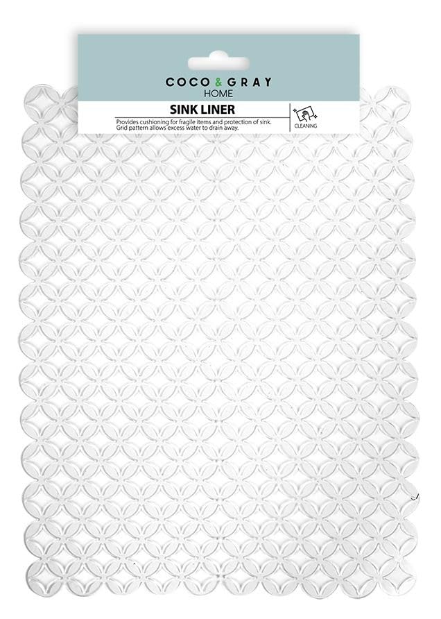 2Pcs Sink Protector Mats Clear Anti-Slip Kitchen Sink Liners Durable PVC Drainer Mat & Scratch Protector for Stainless Steel Porcelain and Ceramic Sinks Customizable