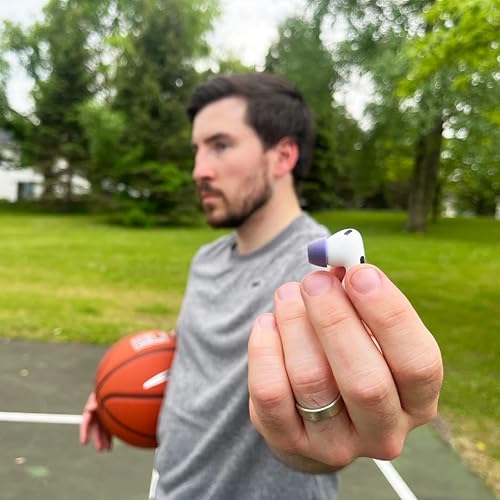 Miniatura 8 de Comply Almohadillas de espuma para Apple AirPods Pro Generation 1 y 2, medianas, azul eléctrico, 3 pares, máxima comodidad, ajuste inquebrantable,