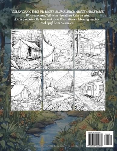 Camping-Landschaft Malbuch für Erwachsene für Frauen: Camping Landschaft Erwachsenen-Malvorlagen Lan