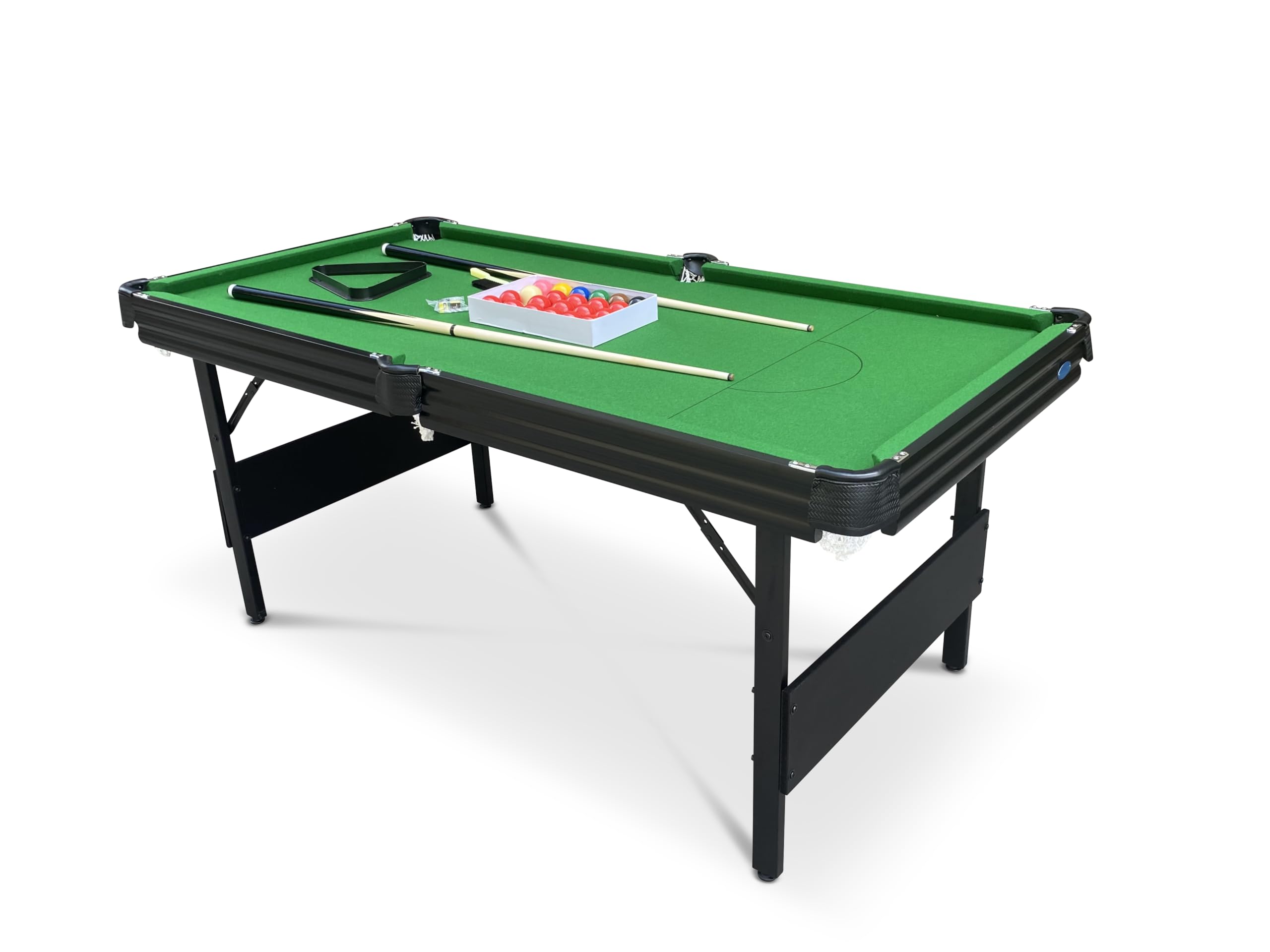 Crucible Folding Snooker Table - 6' | Engineered Wood Alloy Steel Frame | Green Felt Playing Surface | 184x93x82cm | Easy Setup & Portable | Ideal for Home & Clubs | Billiards & Pool product thumbnail 3