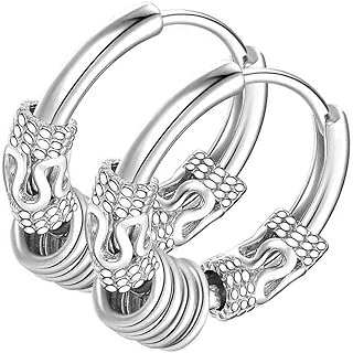 PLAFOPE 2 Pçs Brincos De Dragão Brincos De Argola De Orelha Para Mulheres Brincos De Argola Masculinos Brincos Pendentes De Aço Inoxidável Joias De Baile Brincos Femininos Punho De Orelha