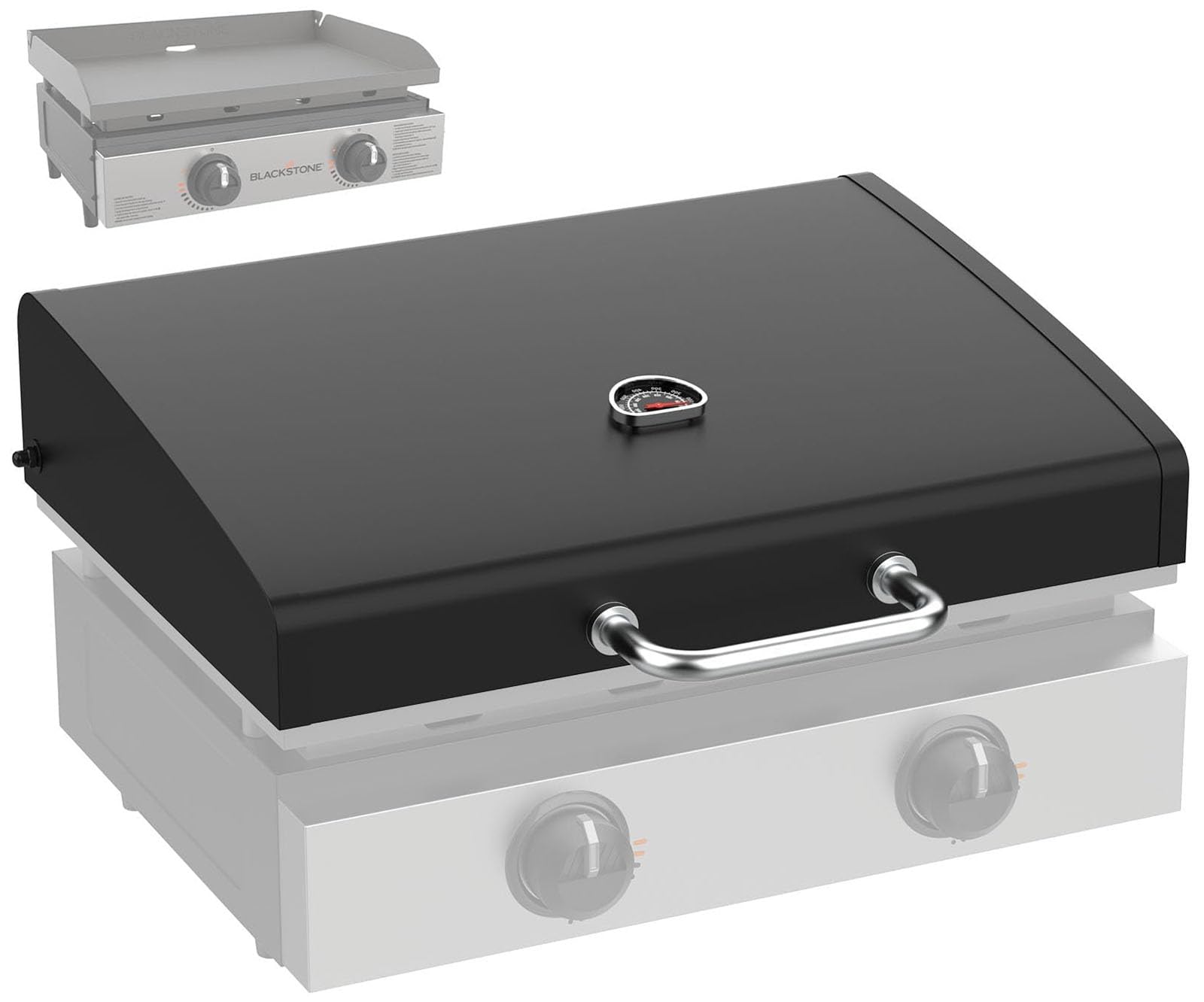 Upgrade Griddle Lid for Blackstone Omnivore 1666 22 Inch Tabletop Griddle(2024 Model),Grill Hard Cover w/Handle & Thermometer for Blackstone Hinged Lid 22" Omnivore Parts 2203 2304 2205 Flattop Cover