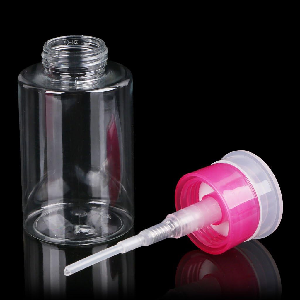 160ml Empty Dispenser Liquid Gel Polish Remover Clean Bottle For Nail Art Small Travel Bottles, Pink