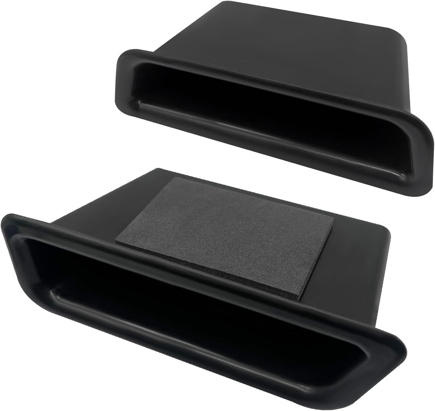 2PCS Door Side Storage Box, Car Door Organizer, Phone Holder Front and Rear Doors Grab Handle Pocket Storages ABS Plastic, Passenger Storage Tray Organizer Accessory for Ford Mustang 2015-2021